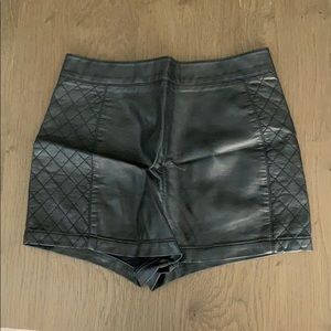 Vegan Leather High Waisted Shorts